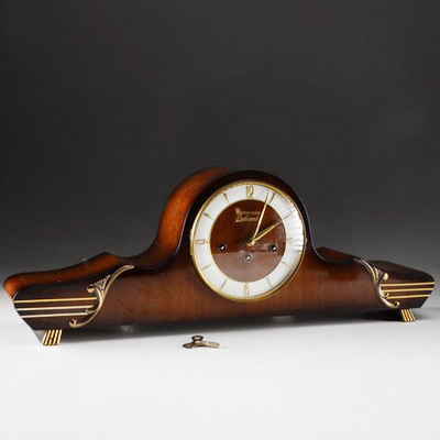 Vintage Art Deco Westminster Belcanto Hermle German Mantel Clock