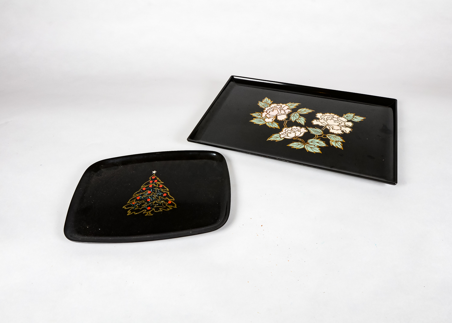Pair of Vintage Couroc Serving Trays