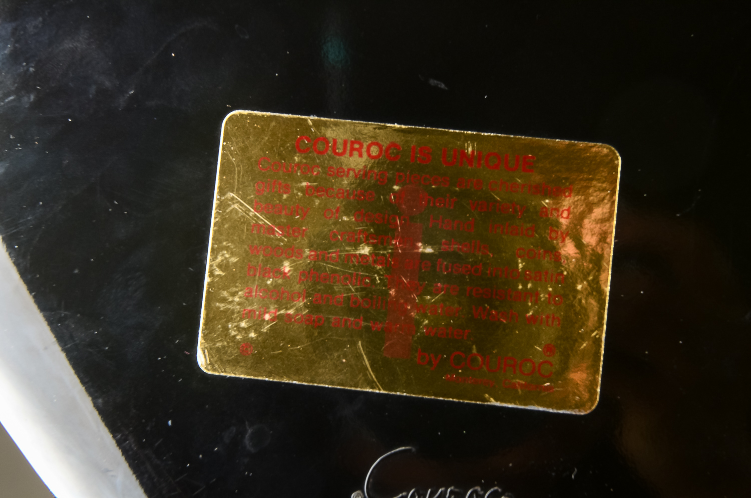 Pair of Vintage Couroc Serving Trays