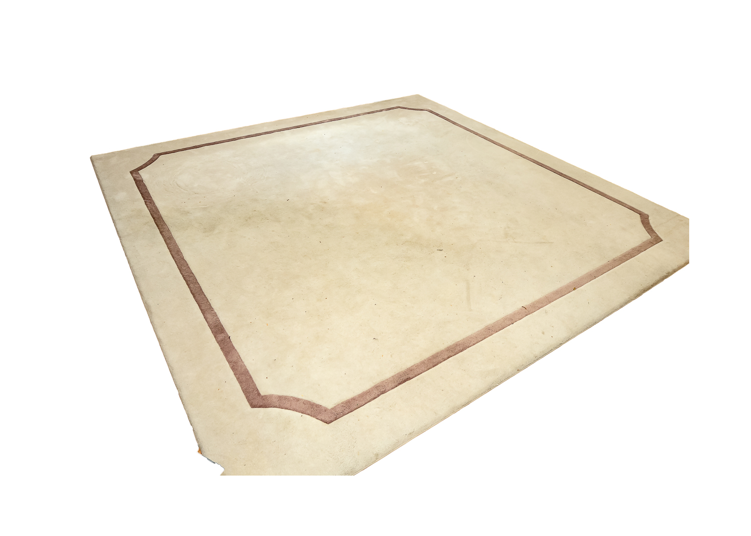 Machine-Made Cream and Taupe Area Rug