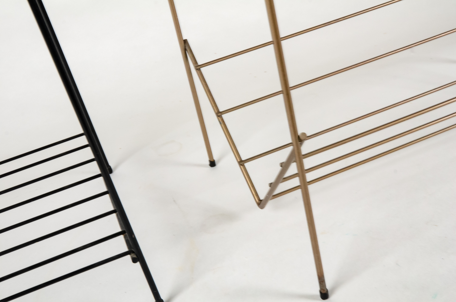 Pair of Vintage Wire Book Racks