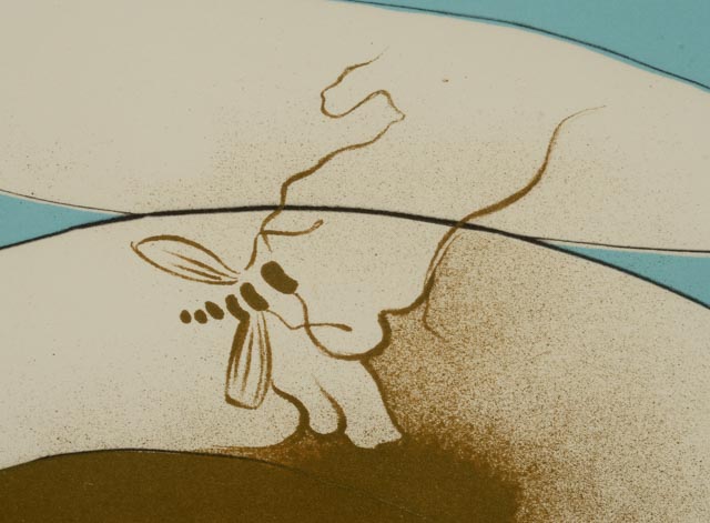 Salvador Dalí Original Mixed Media Print "Vision Planétaire et Scatologique"