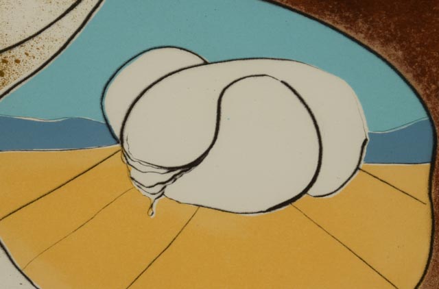 Salvador Dalí Original Mixed Media Print "Vision Planétaire et Scatologique"