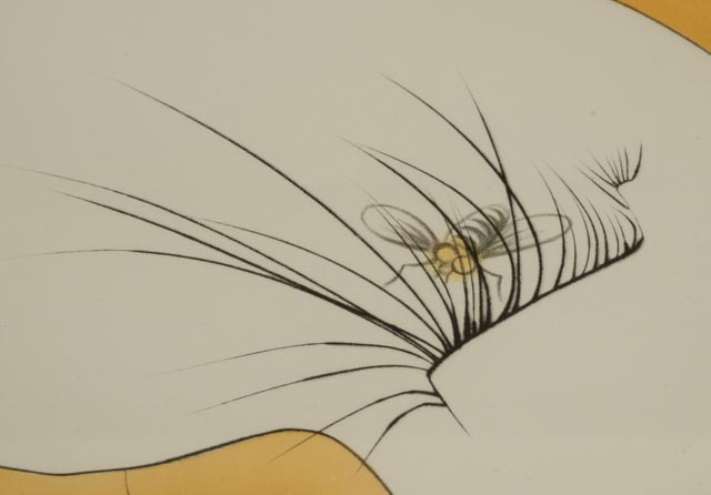 Salvador Dalí Original Mixed Media Print "Vision Planétaire et Scatologique"