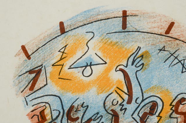 Andre Masson Original Lithograph on Paper "Les Adeptes De Charonne"