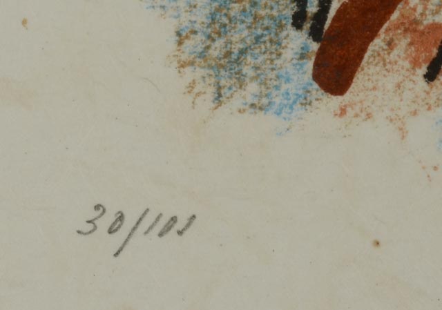 Andre Masson Original Lithograph on Paper "Les Adeptes De Charonne"