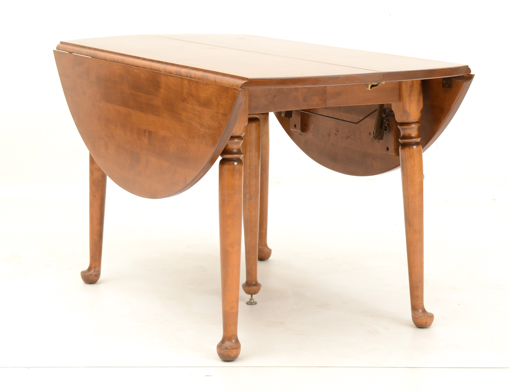 Ethan Allen Maple Drop-Leaf Dining Table and Chairs