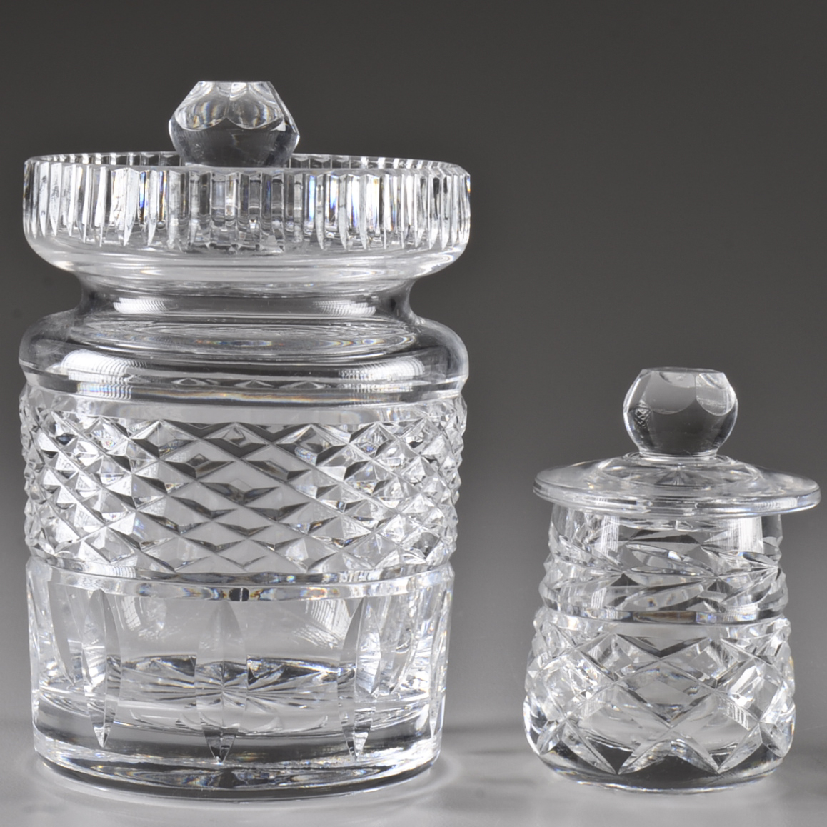 Waterford Cut Crystal Honey and Mustard Jars