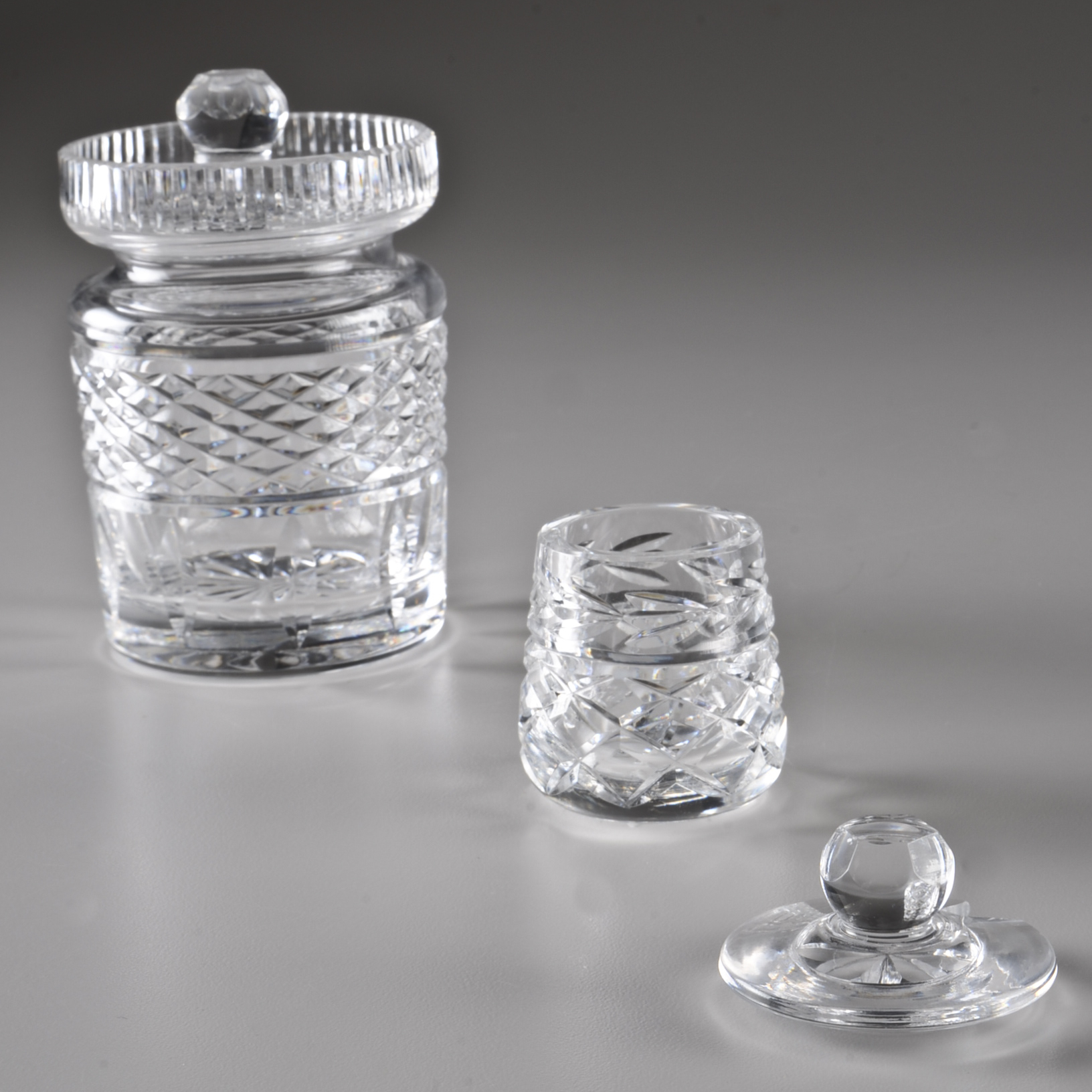 Waterford Cut Crystal Honey and Mustard Jars