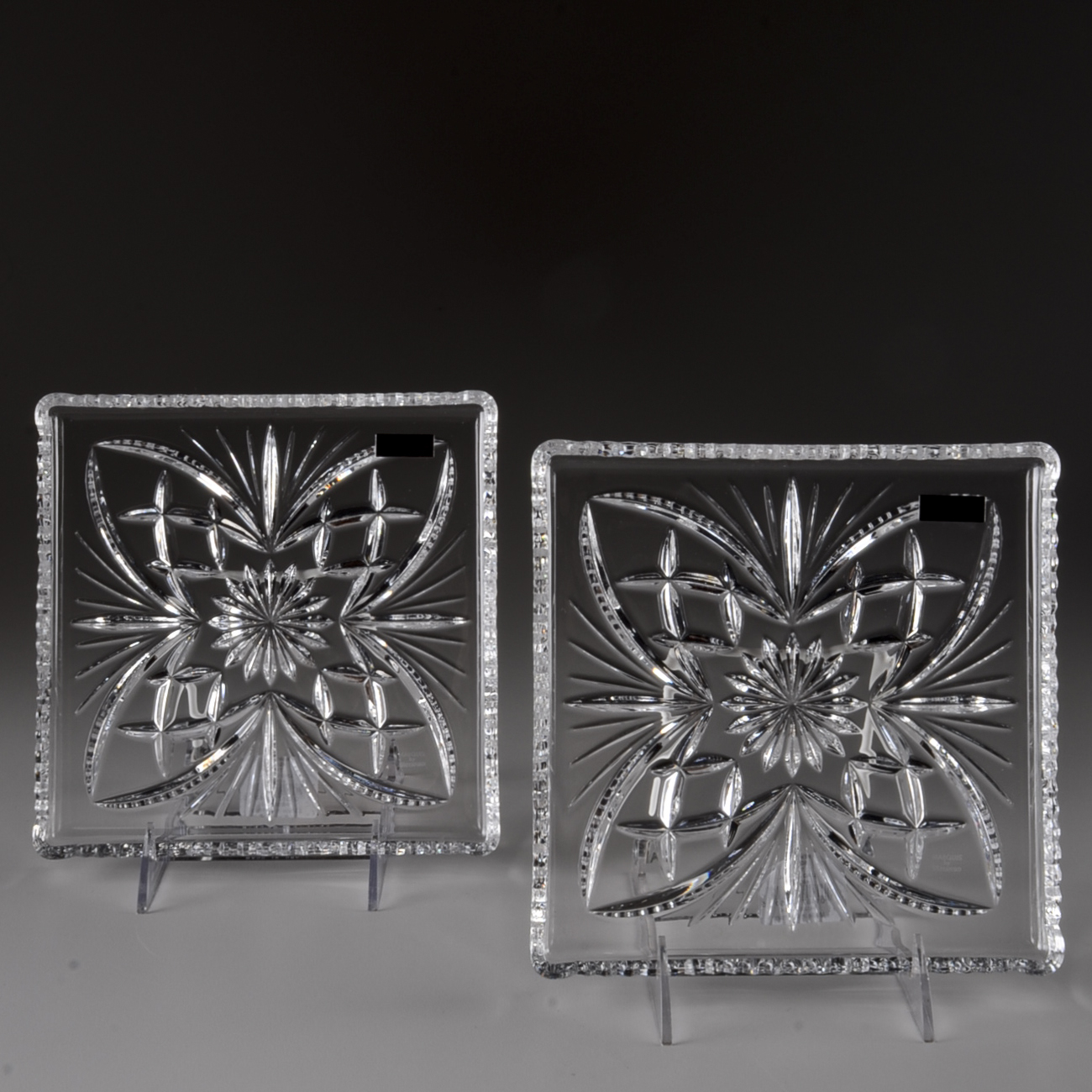 Marquis Waterford "Newberry" Pattern Square Trays