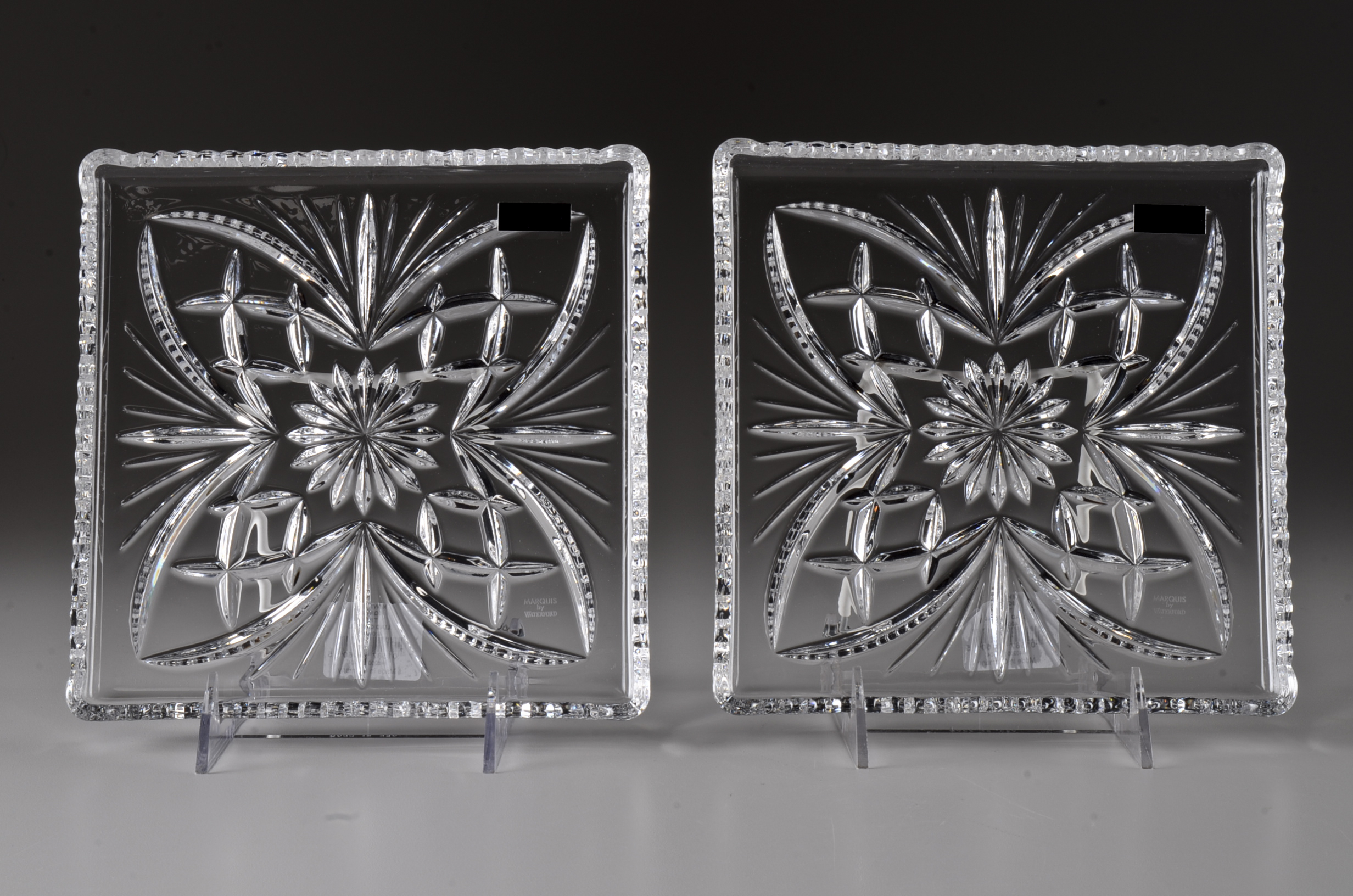 Marquis Waterford "Newberry" Pattern Square Trays