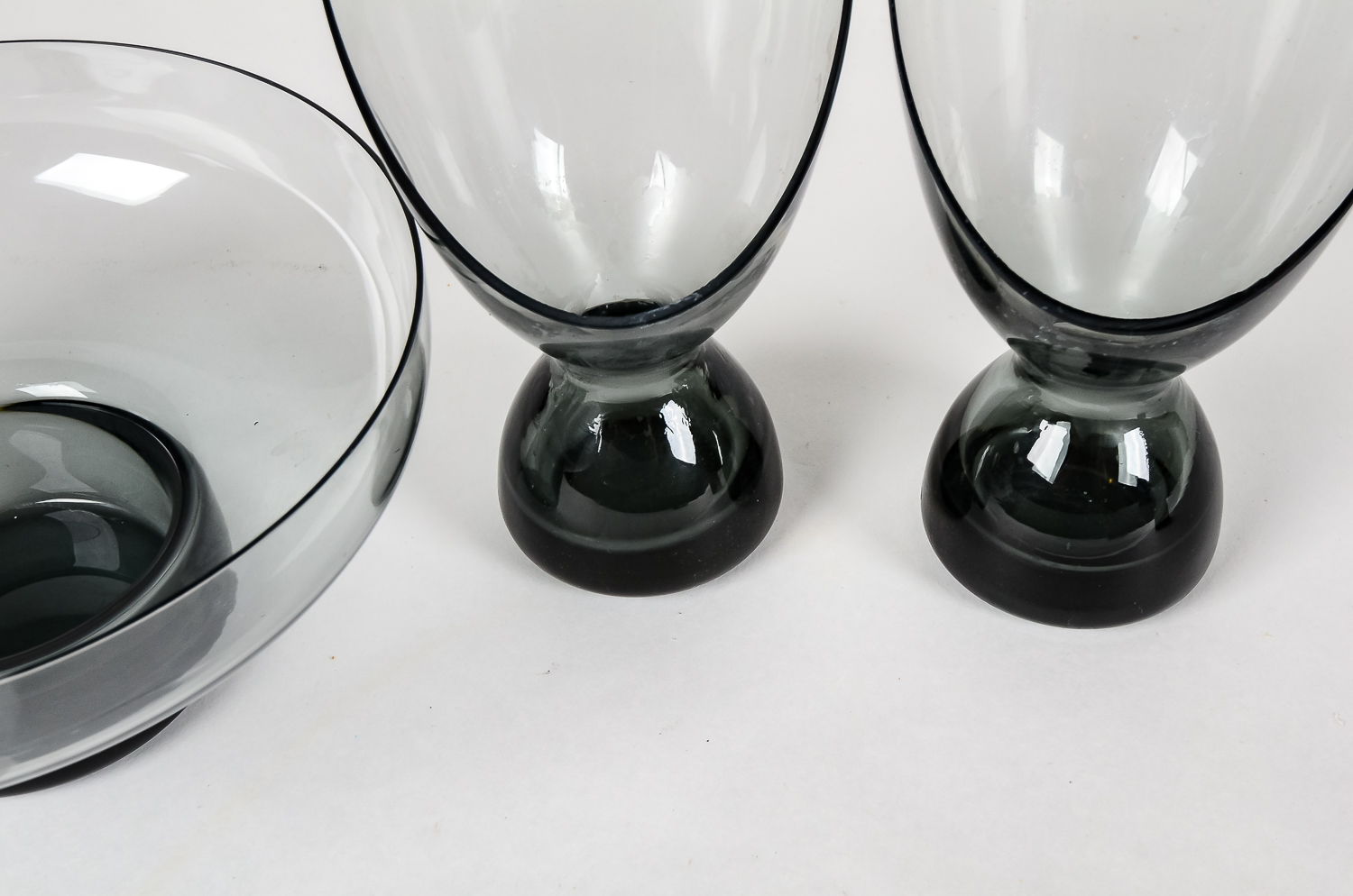 Glass Candle Holders and Bowl