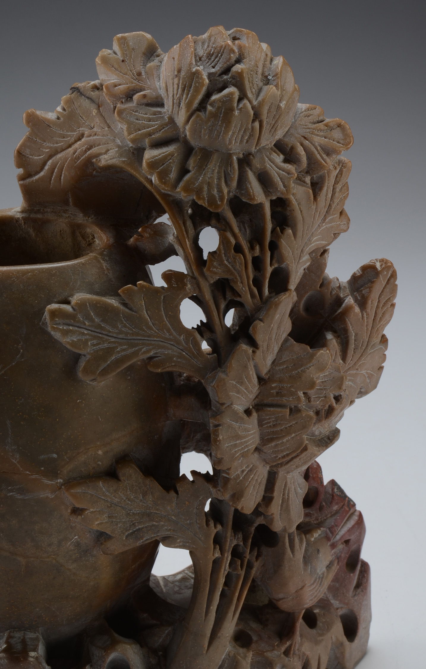 Chinese Carved Soapstone Vase