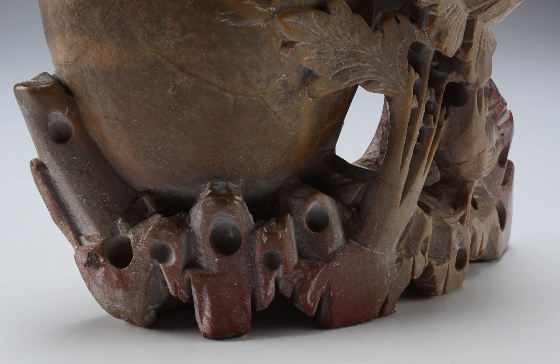 Chinese Carved Soapstone Vase