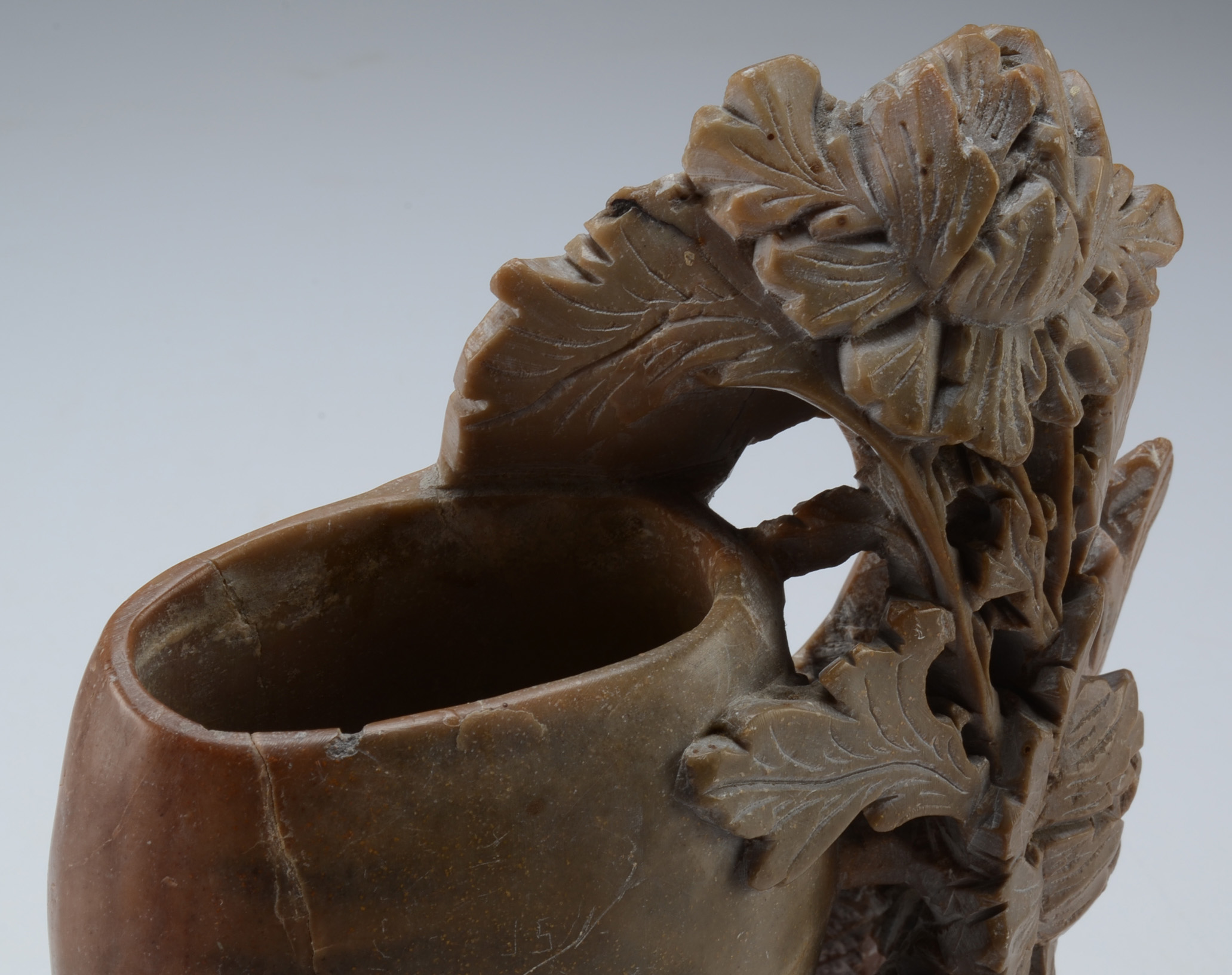 Chinese Carved Soapstone Vase