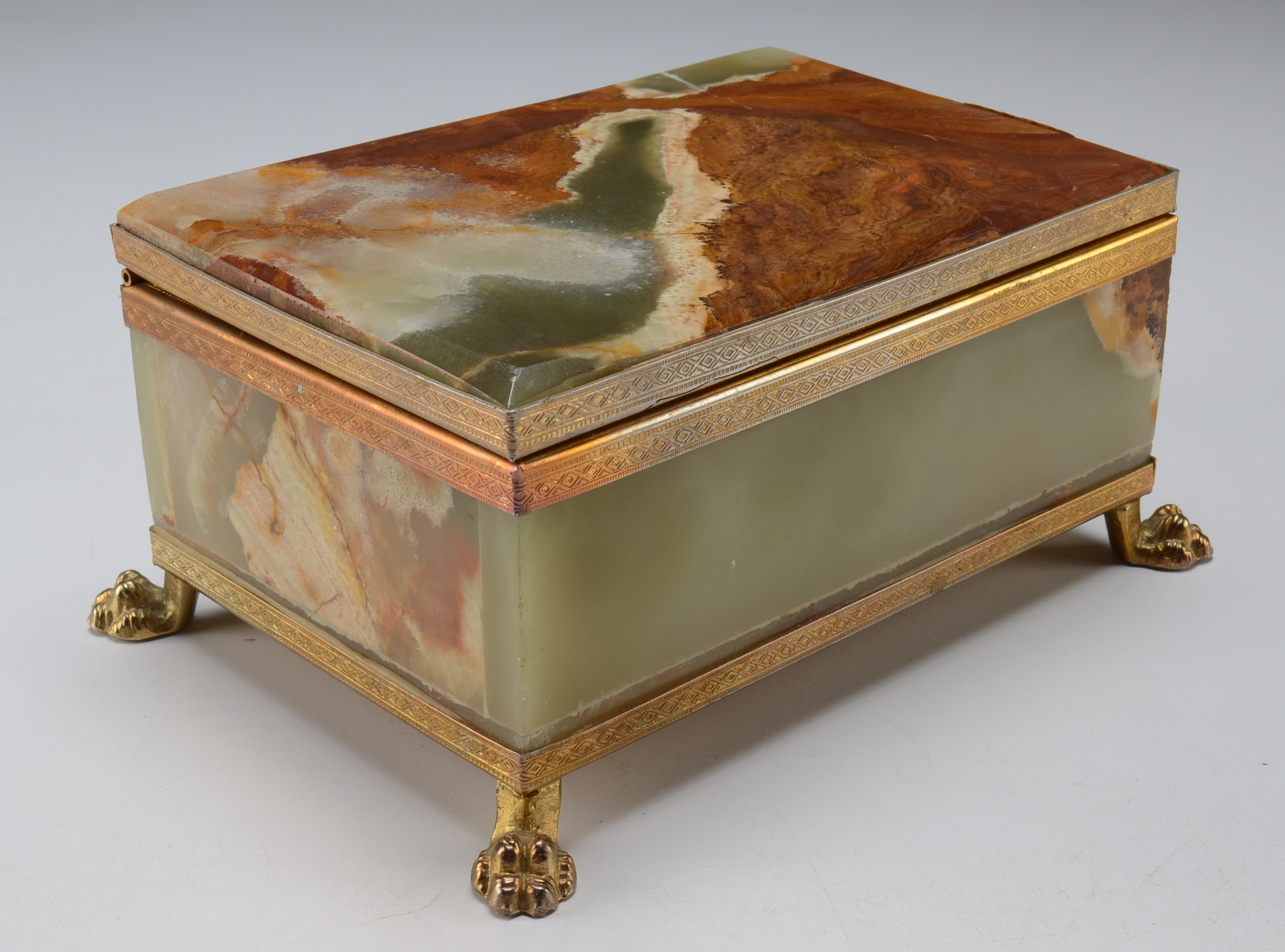 Agate and Ormolu Clawfoot Box