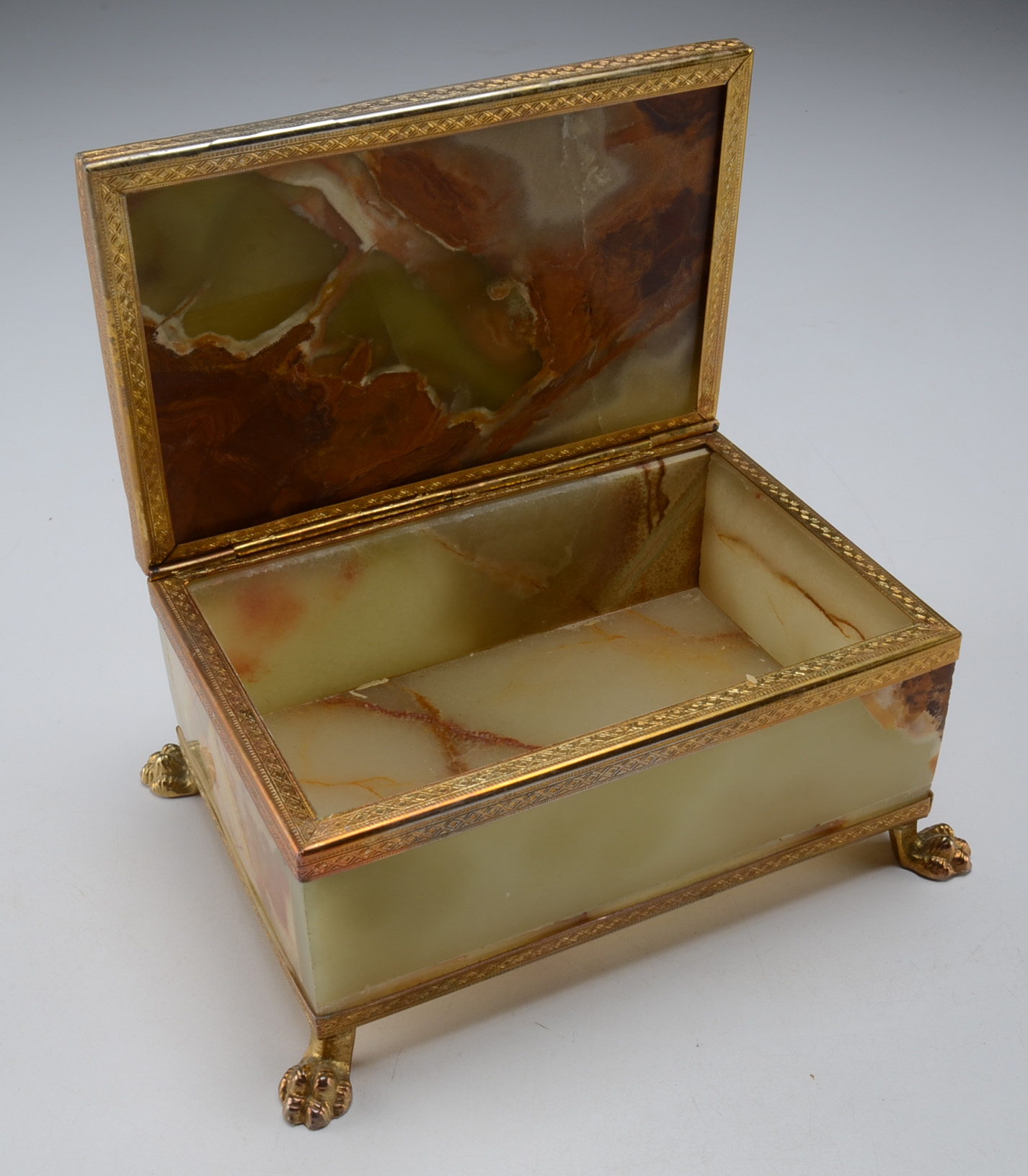Agate and Ormolu Clawfoot Box