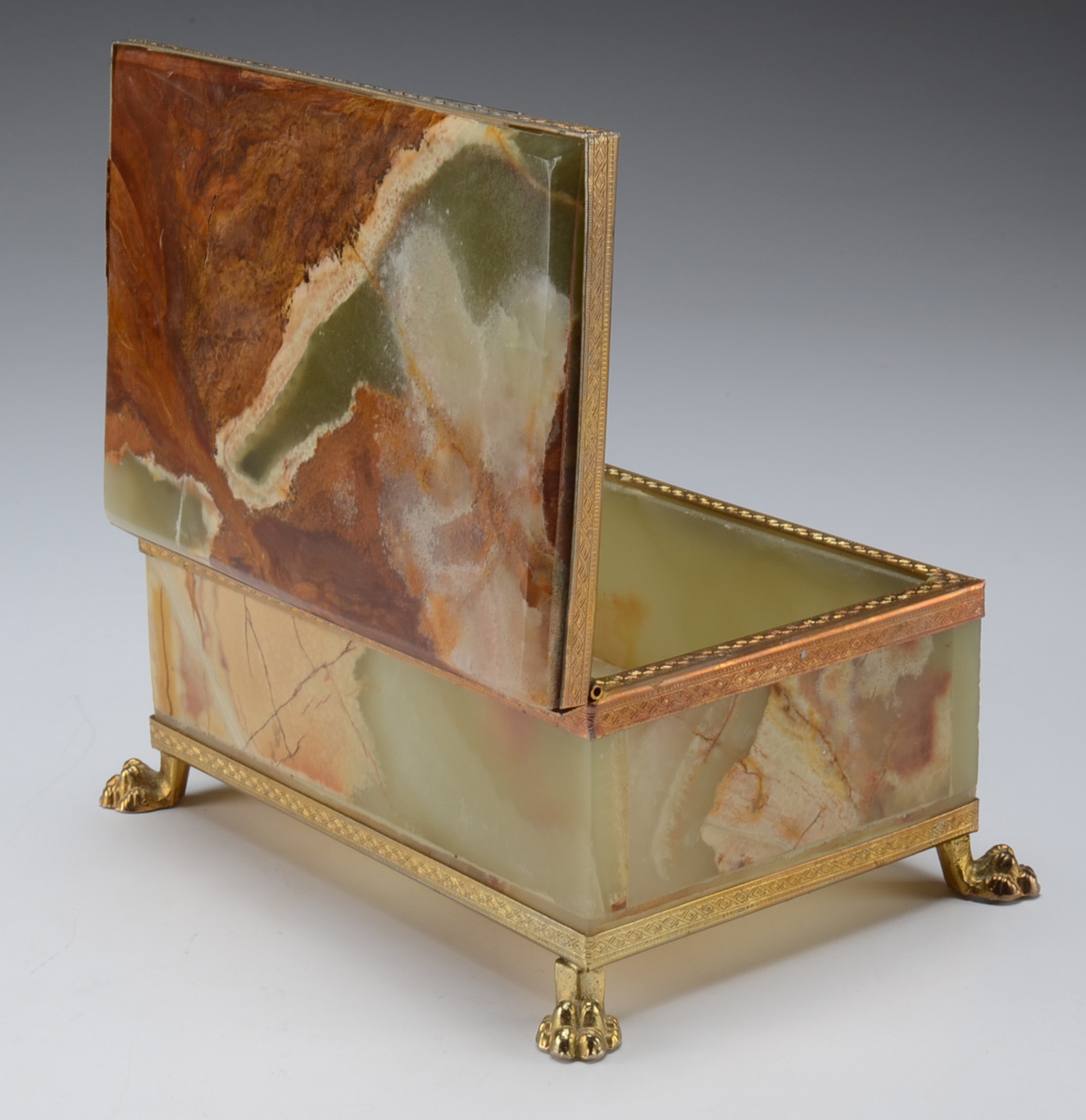 Agate and Ormolu Clawfoot Box