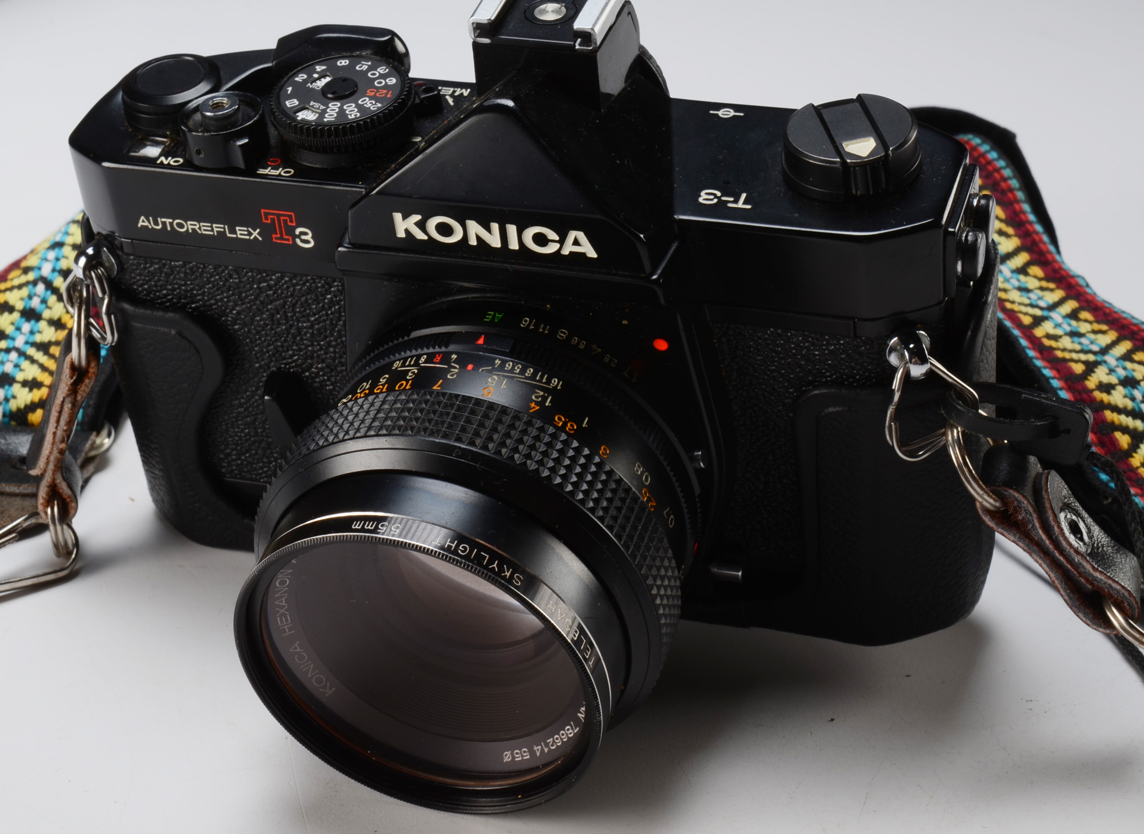 Konica Autoreflex T3 Camera with Case and Accessories