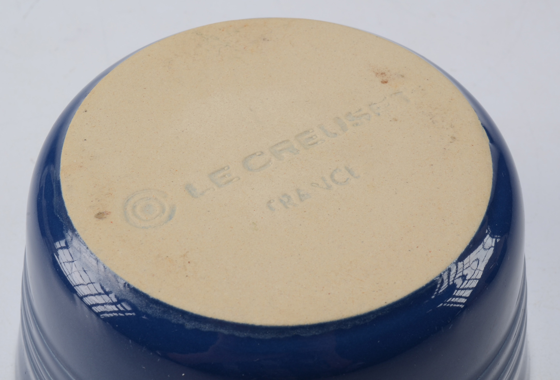 Set of Four Le Creuset "Indigo" Stoneware Ramekins