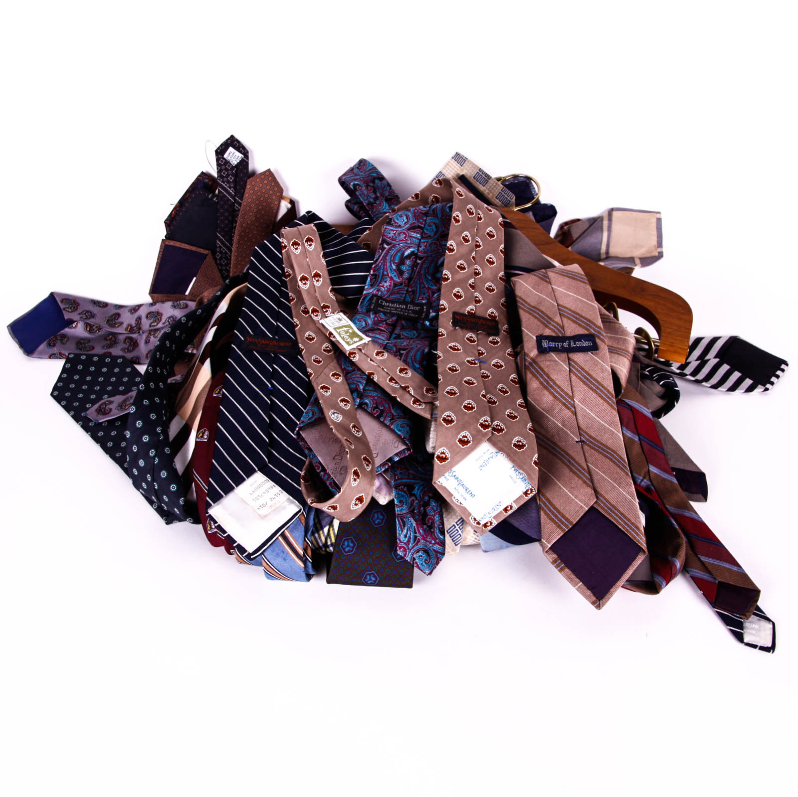 Men's Ties Featuring Christian Dior, Yves Saint Laurent, and Barry of London