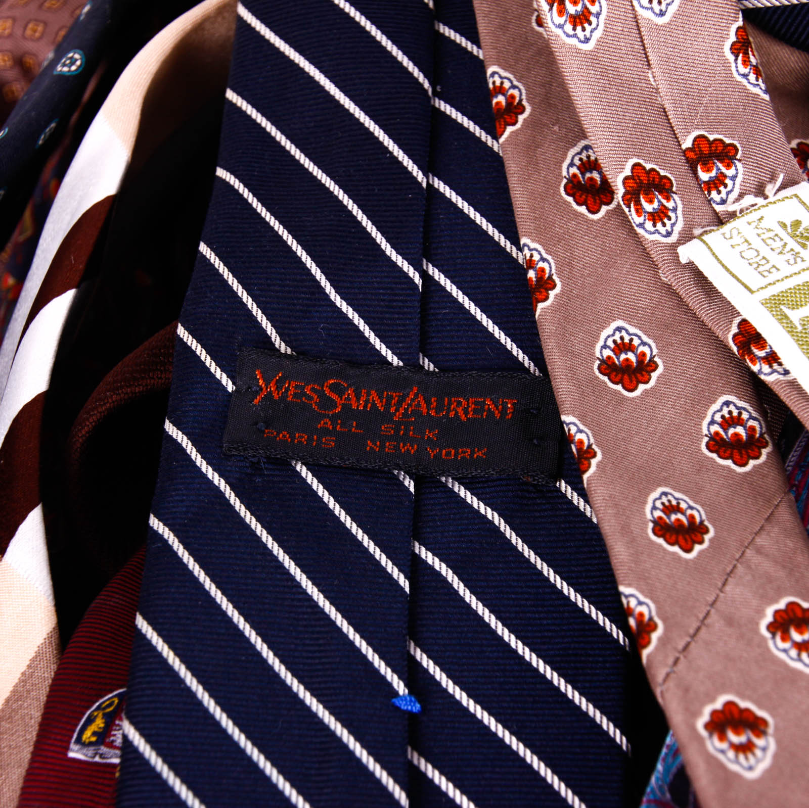 Men's Ties Featuring Christian Dior, Yves Saint Laurent, and Barry of London