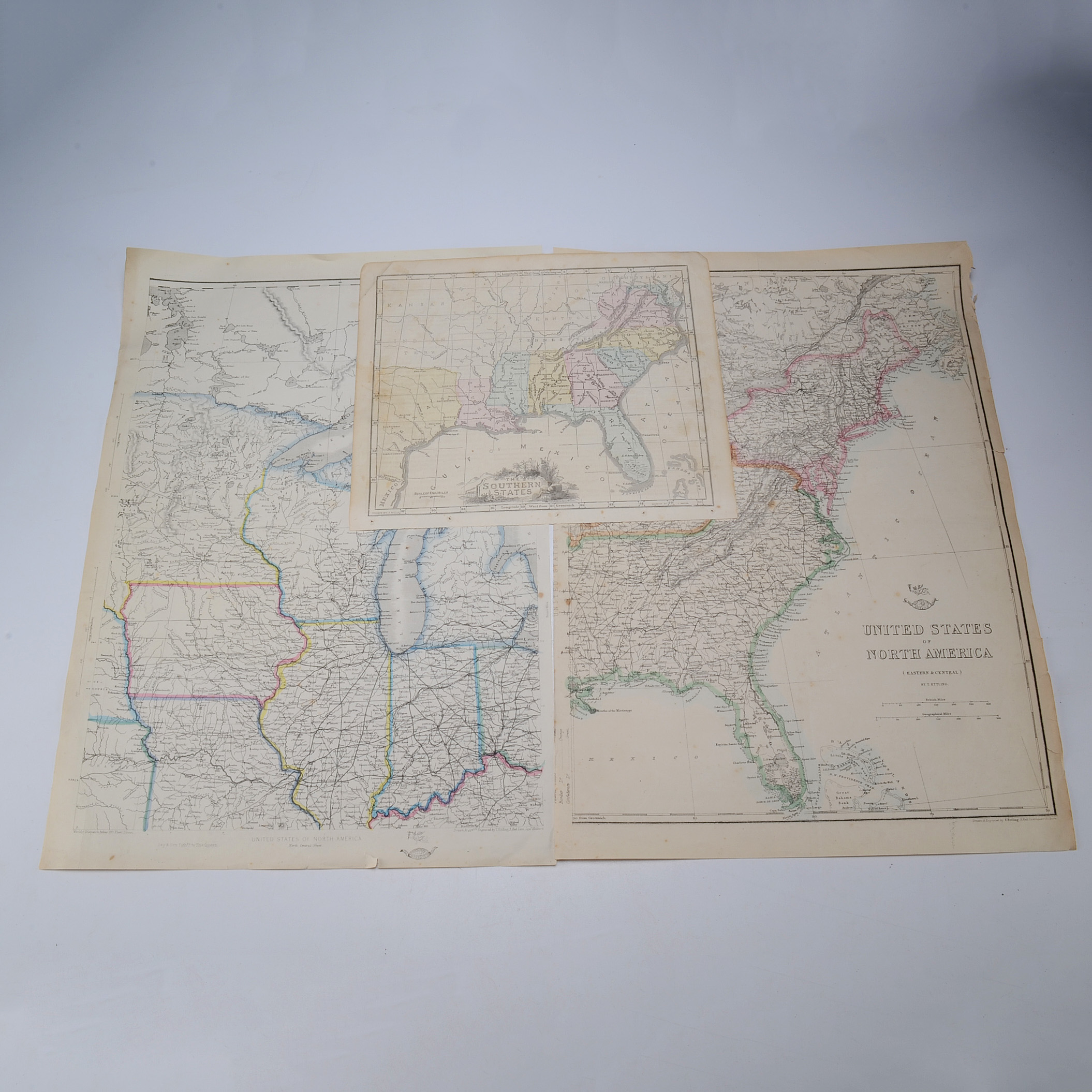 Three 19th Century Maps of United States