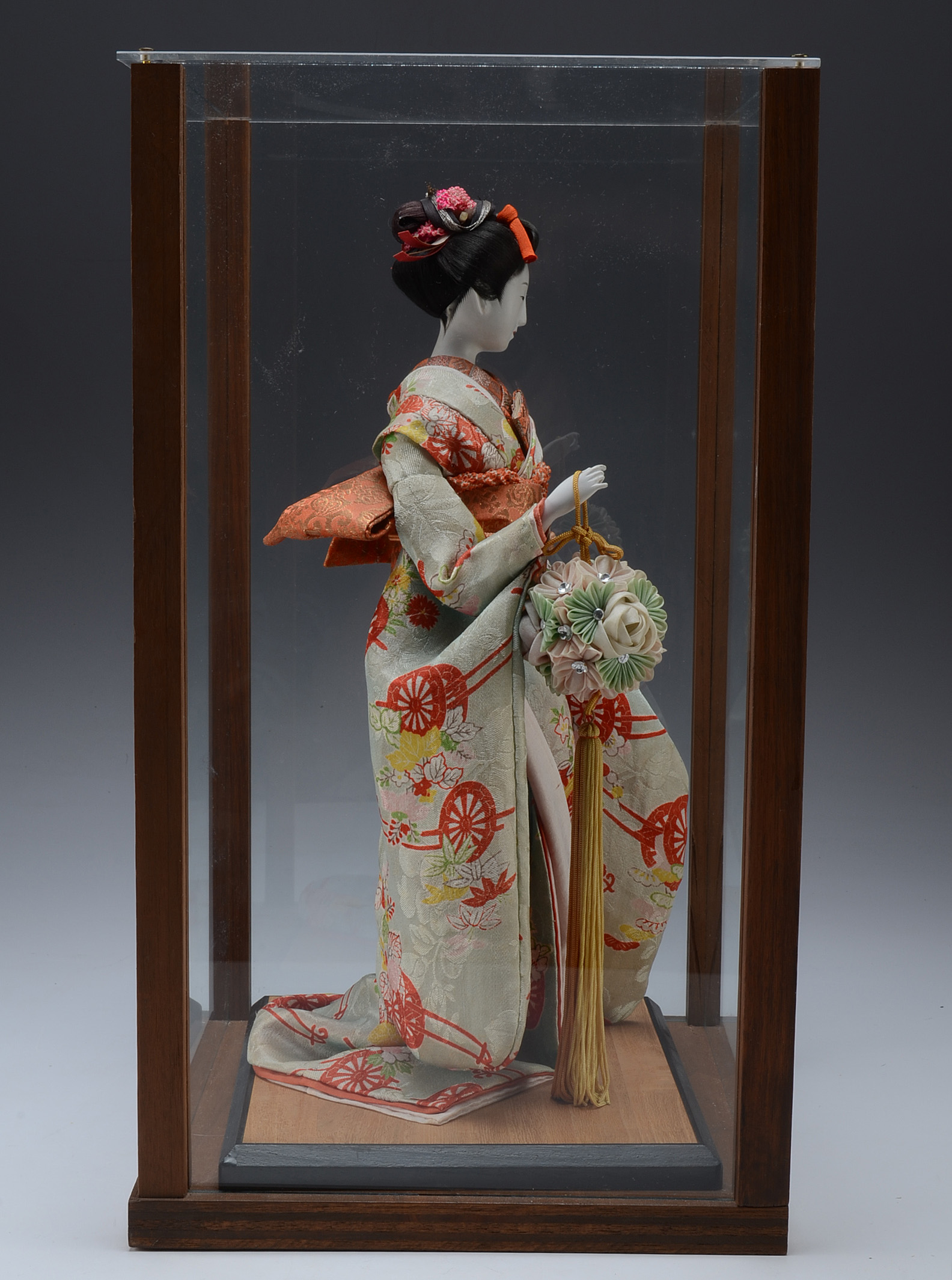 Geisha Doll in Glass Case