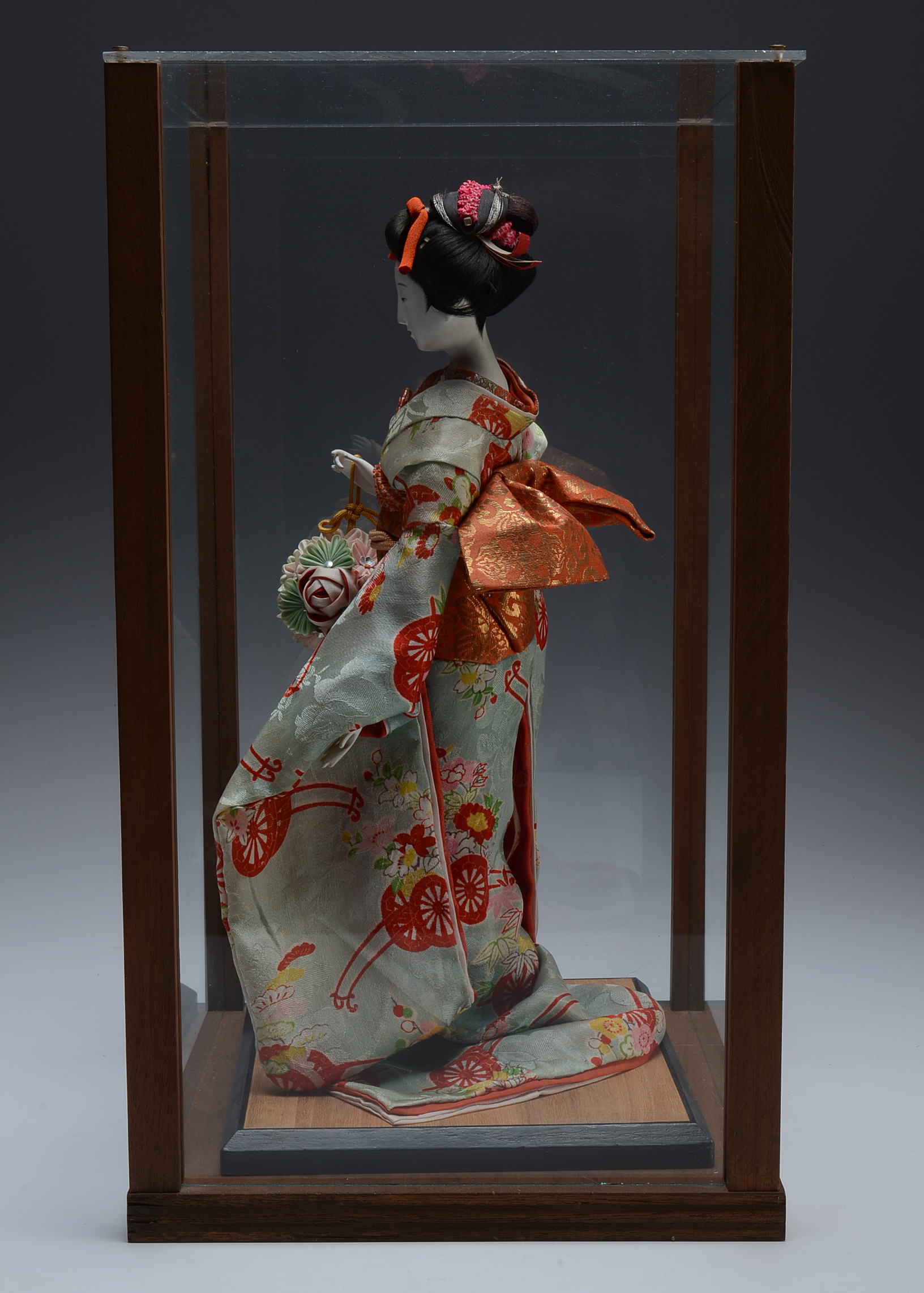 Geisha Doll in Glass Case
