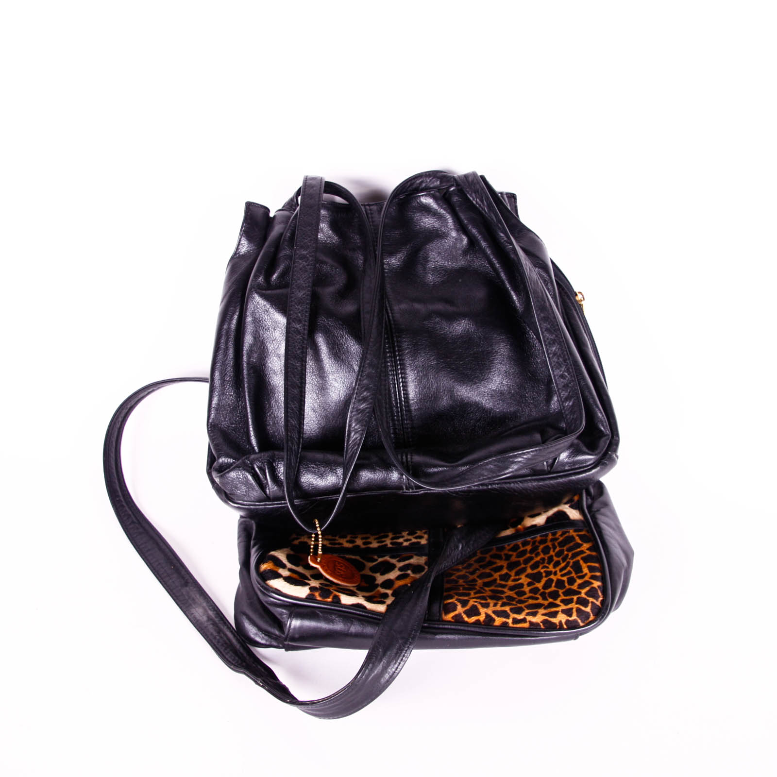 Brown and Black Leather Handbags