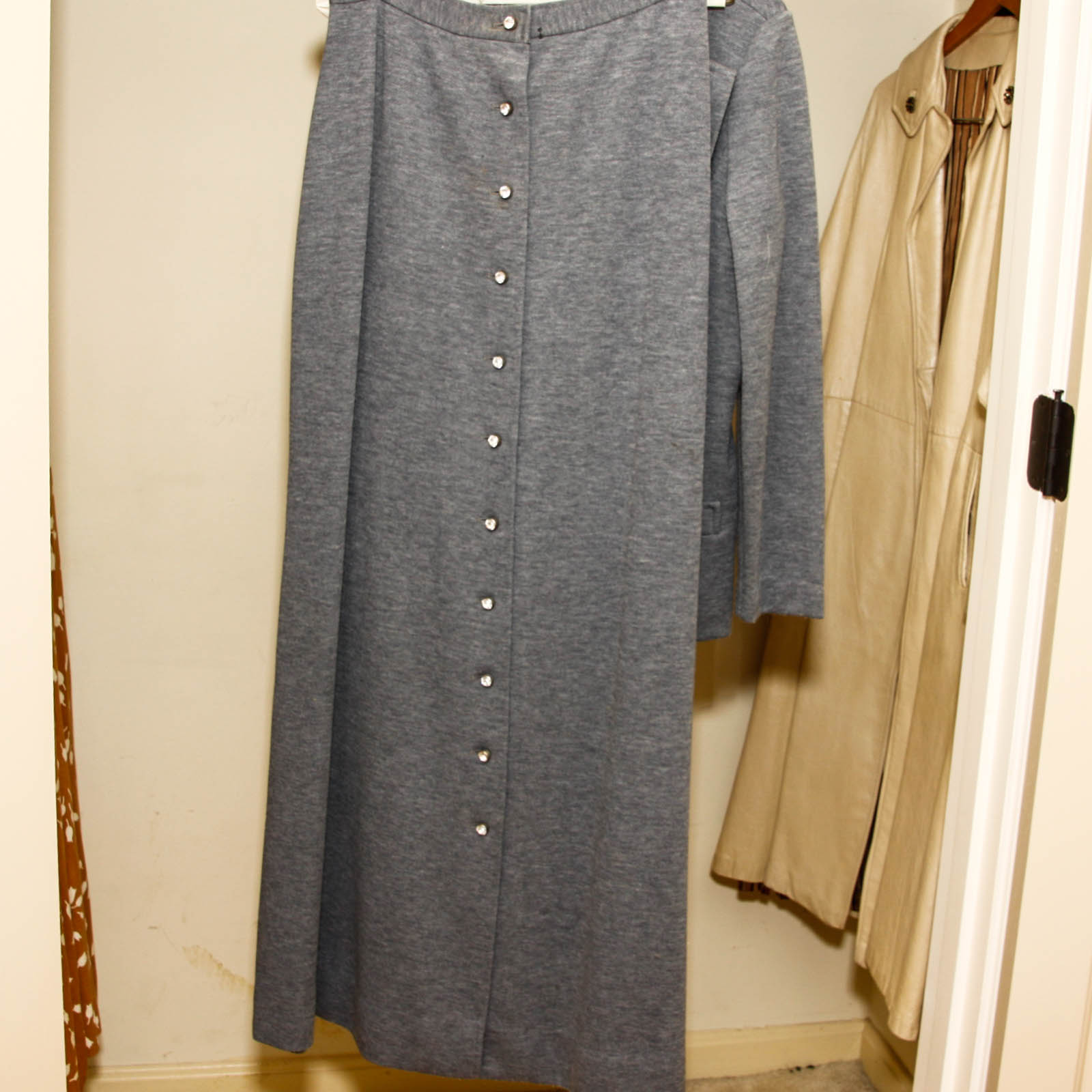 Saks Fifth Avenue Wrap Dress and Gray Skirt Set