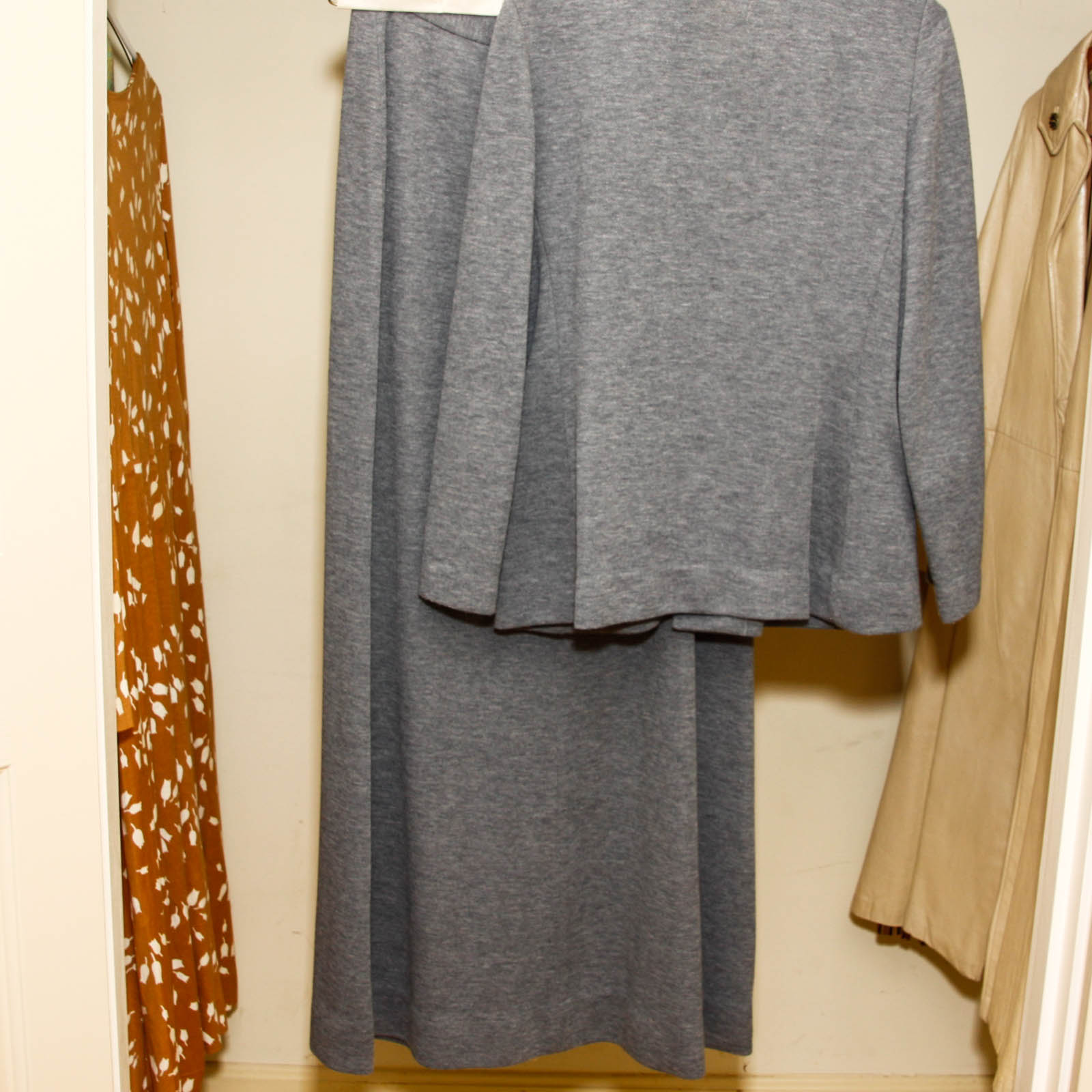 Saks Fifth Avenue Wrap Dress and Gray Skirt Set