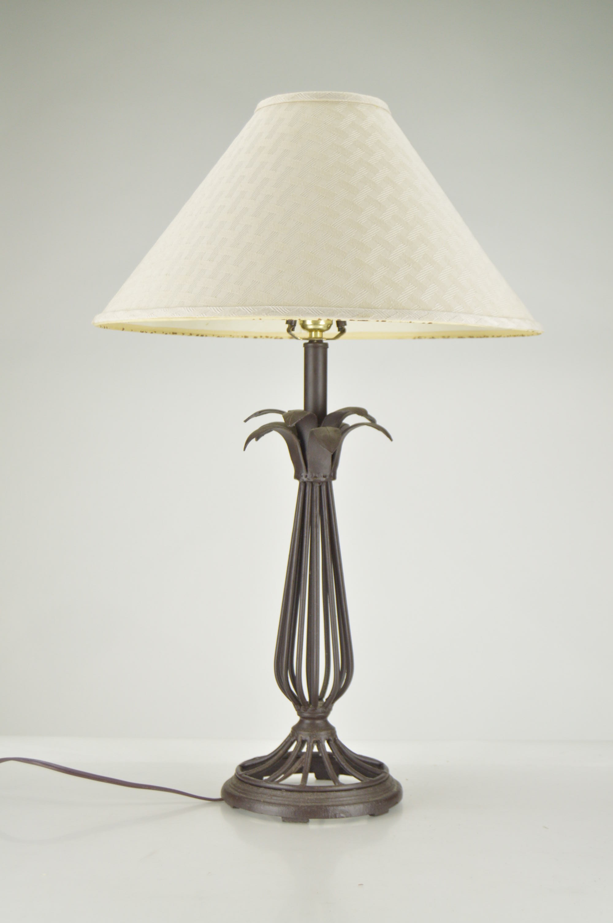 Iron Wall Brackets and Table Lamp with Metal Base