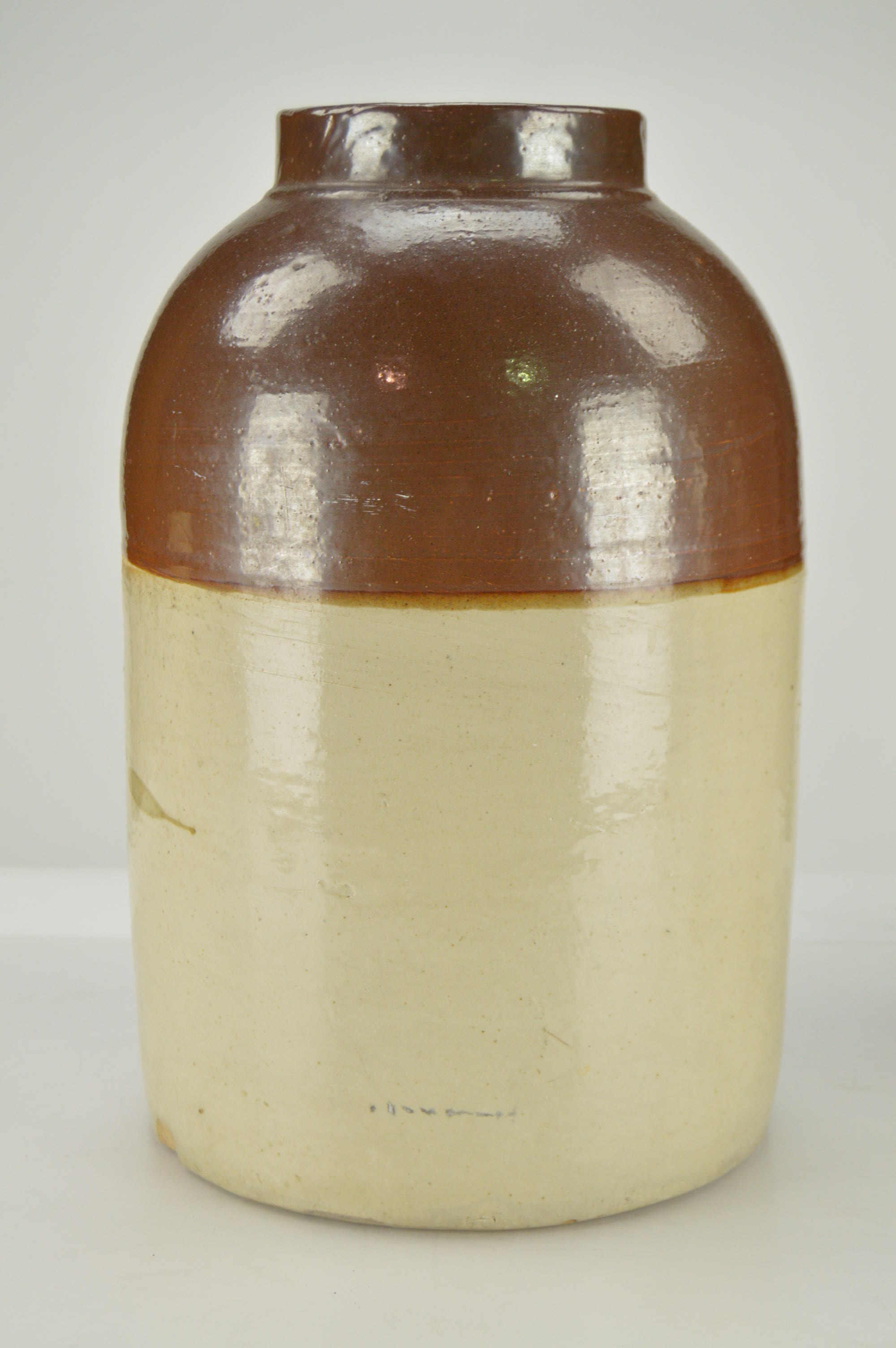 Two Large Stoneware Crocks