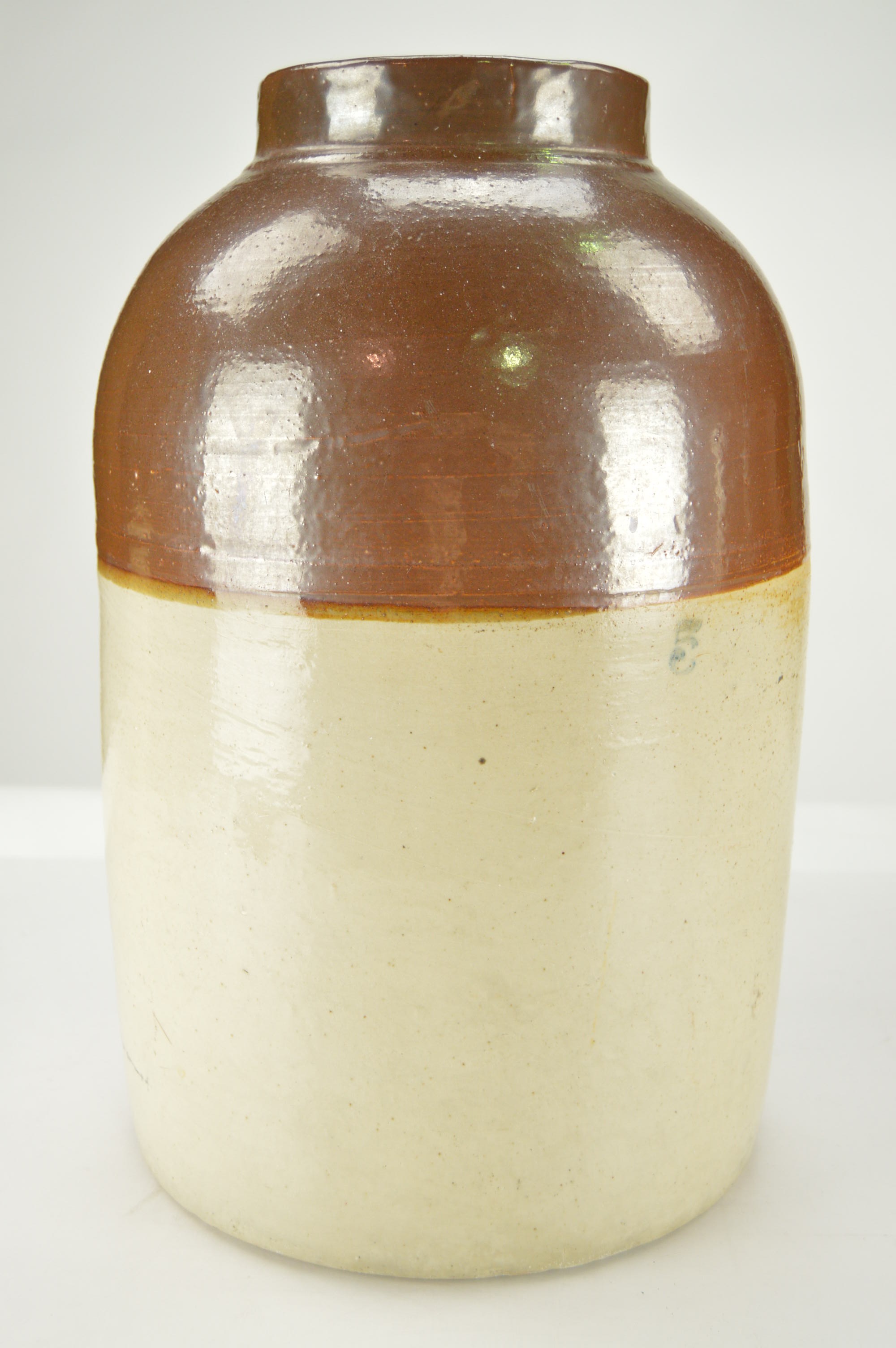 Two Large Stoneware Crocks