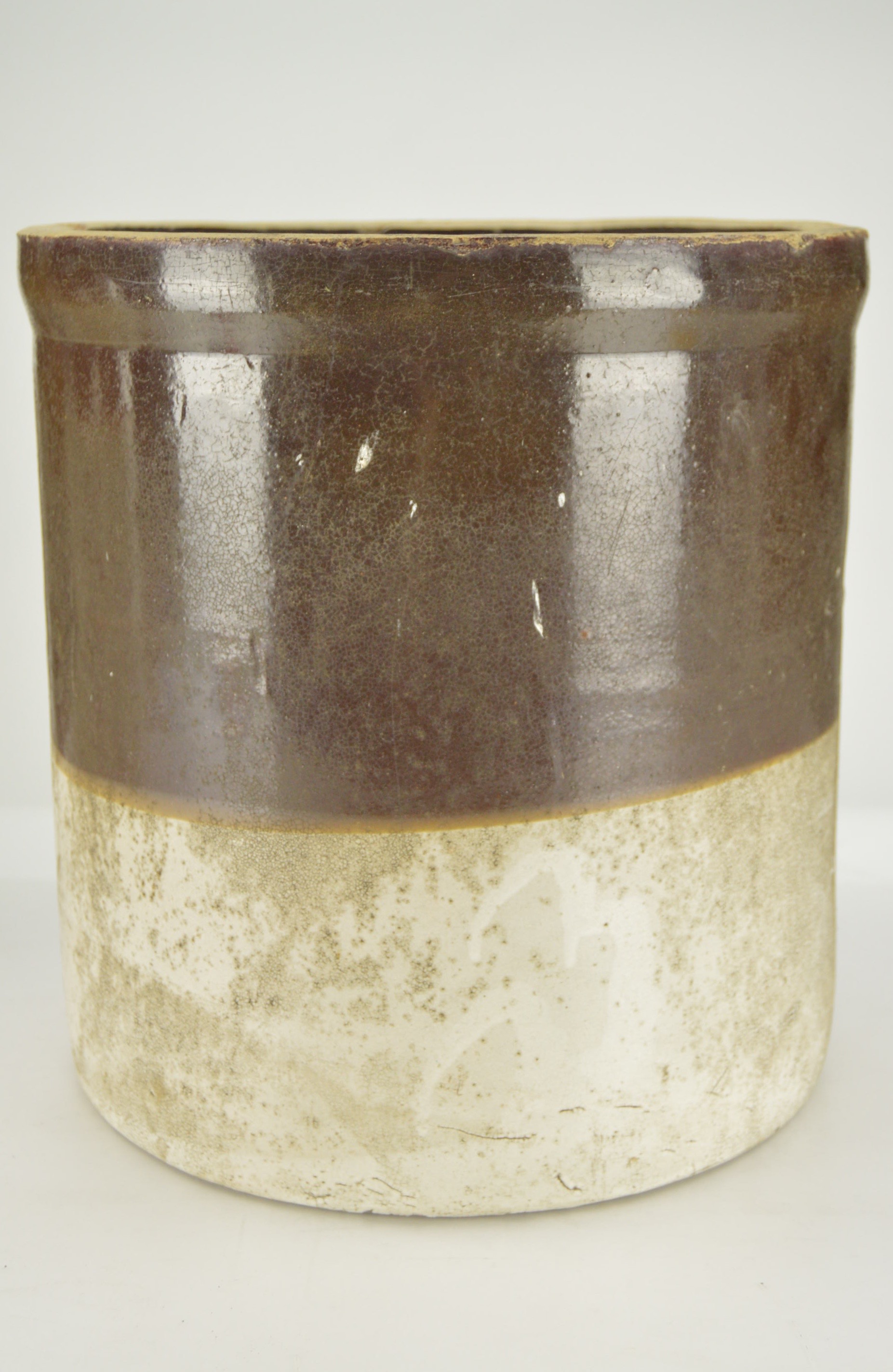 Two Large Stoneware Crocks