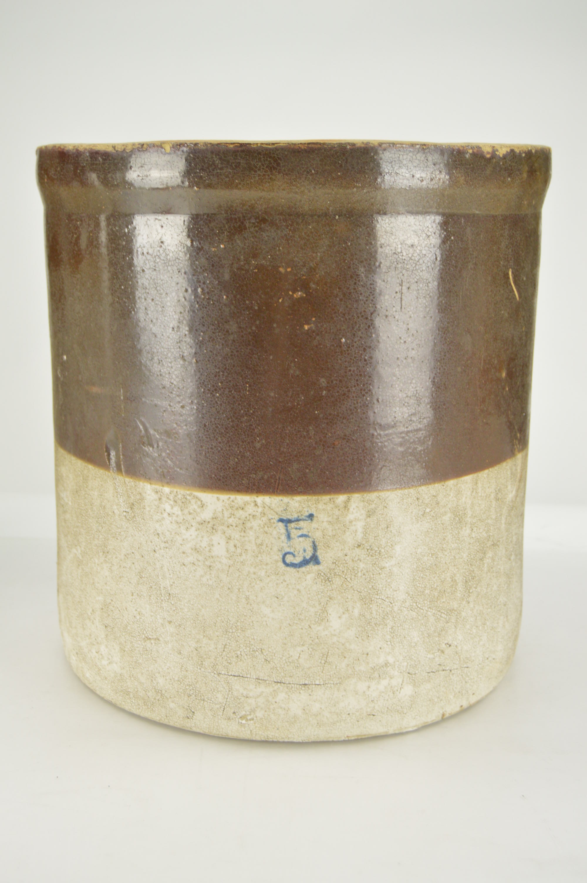 Two Large Stoneware Crocks