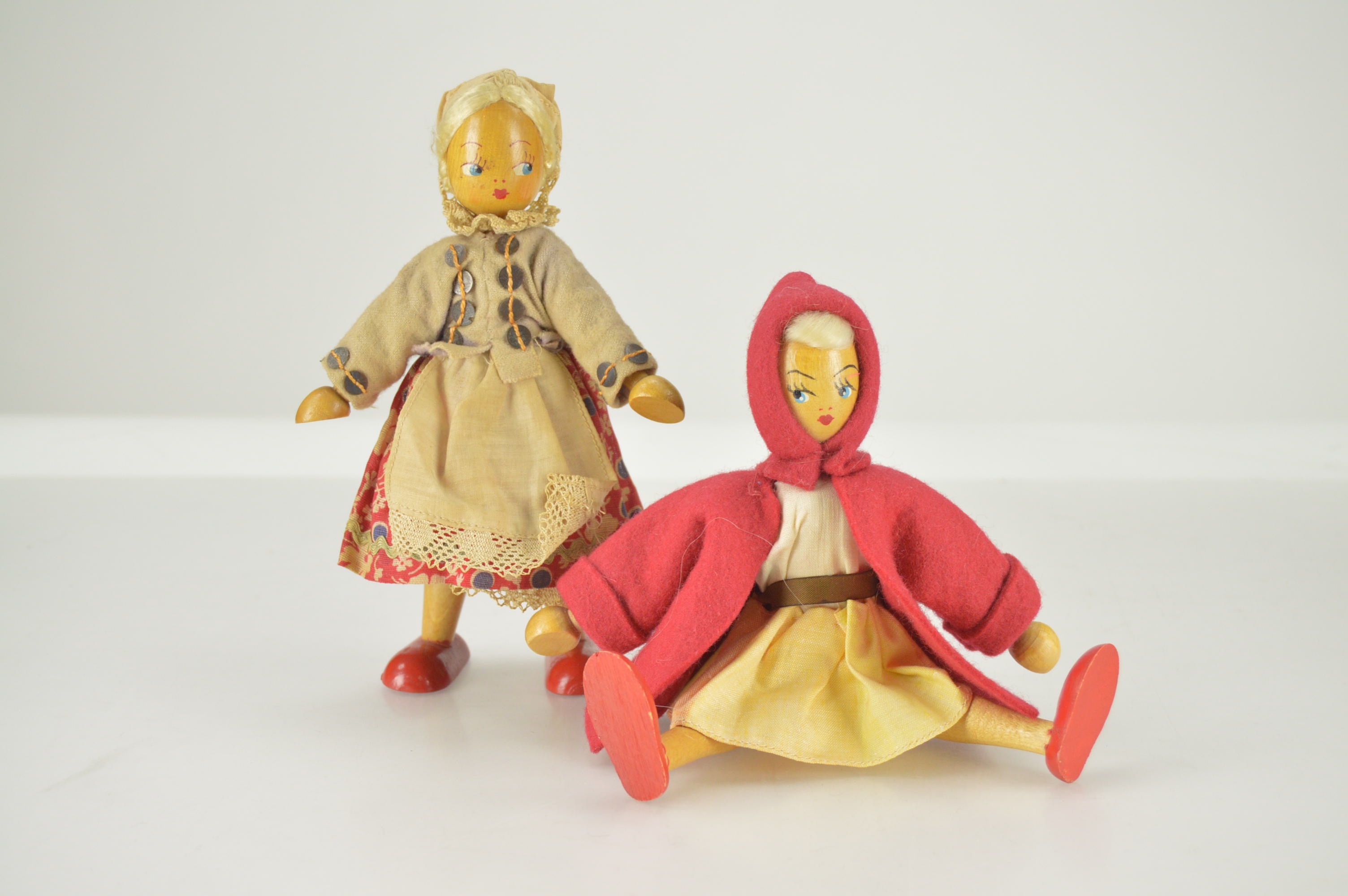 Wooden Dolls including Hand Made Jig Dolls