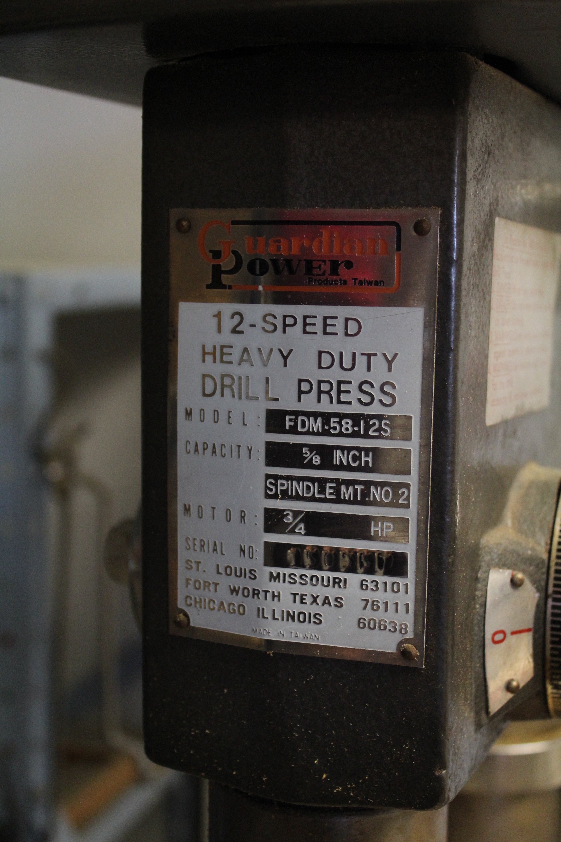 Guardian Power 12 Speed Drill Press