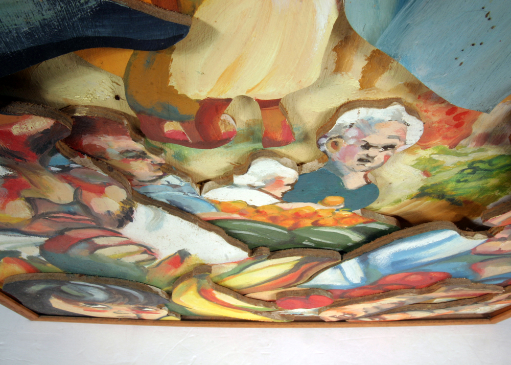 Original S. Ferraro Signed Painting on Wood