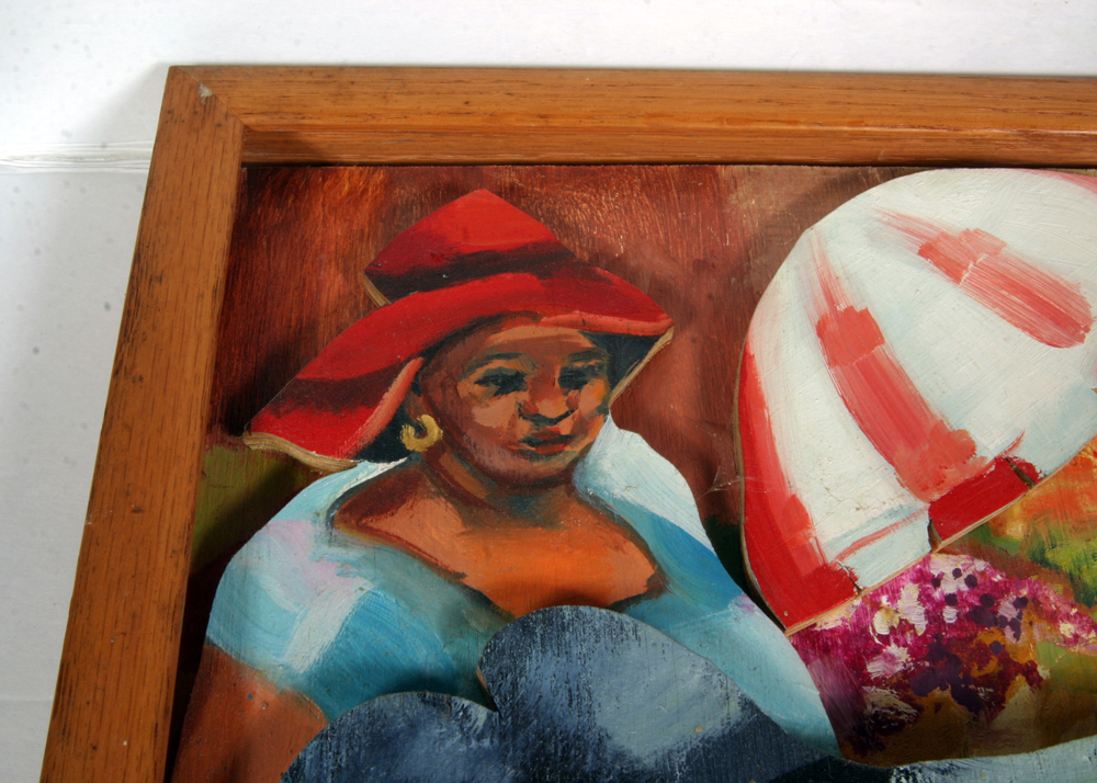 Original S. Ferraro Signed Painting on Wood