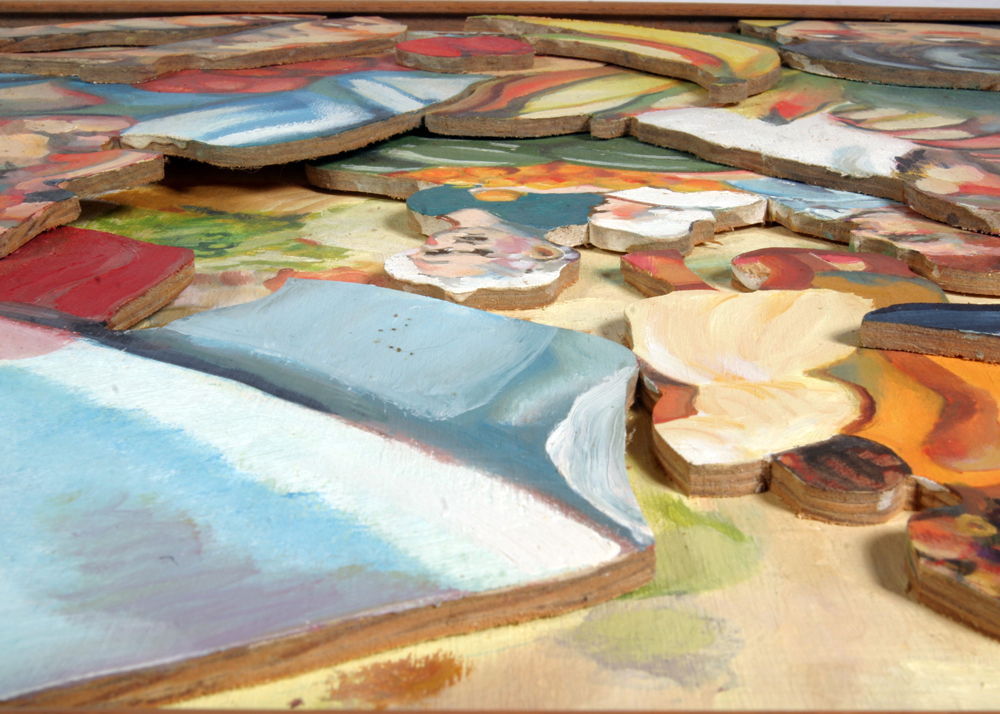 Original S. Ferraro Signed Painting on Wood