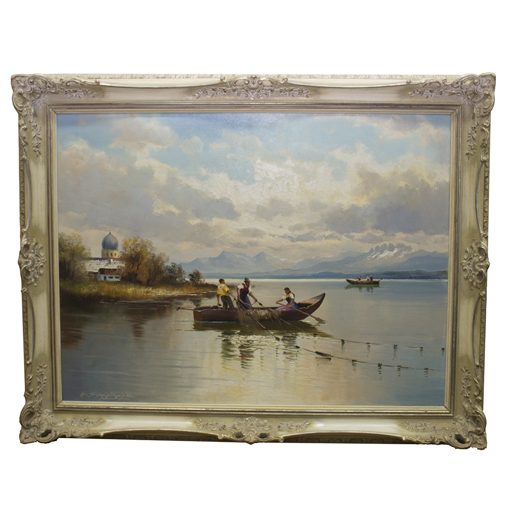 Signed Helmut Stadelhofer Oil on Canvas