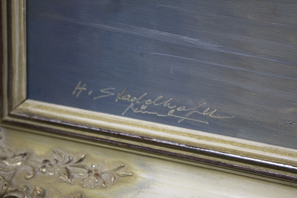 Signed Helmut Stadelhofer Oil on Canvas