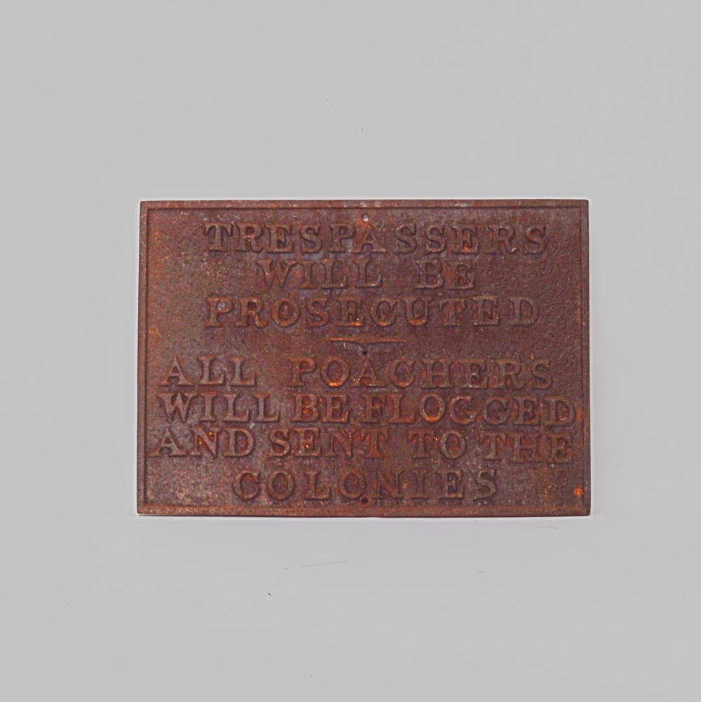 Reproduction Cast Iron Sign