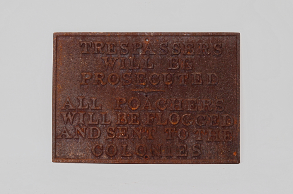 Reproduction Cast Iron Sign