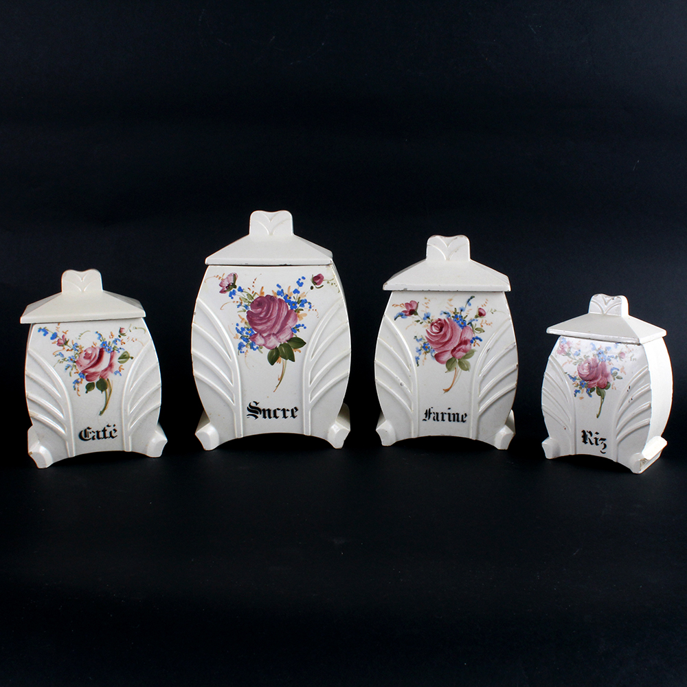 French Ceramic Kitchen Canisters