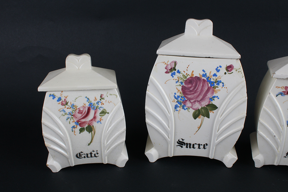 French Ceramic Kitchen Canisters