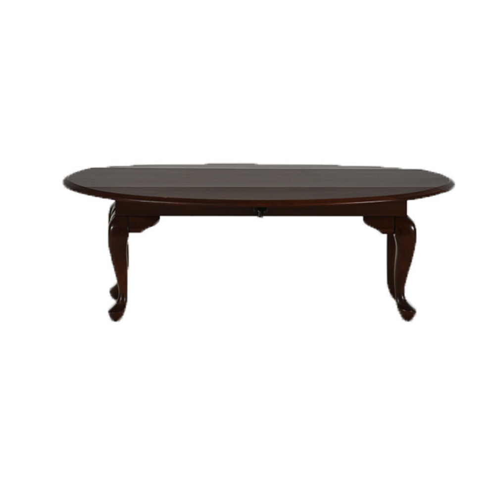 Cherry Queen Anne Style Drop-Leaf Coffee Table