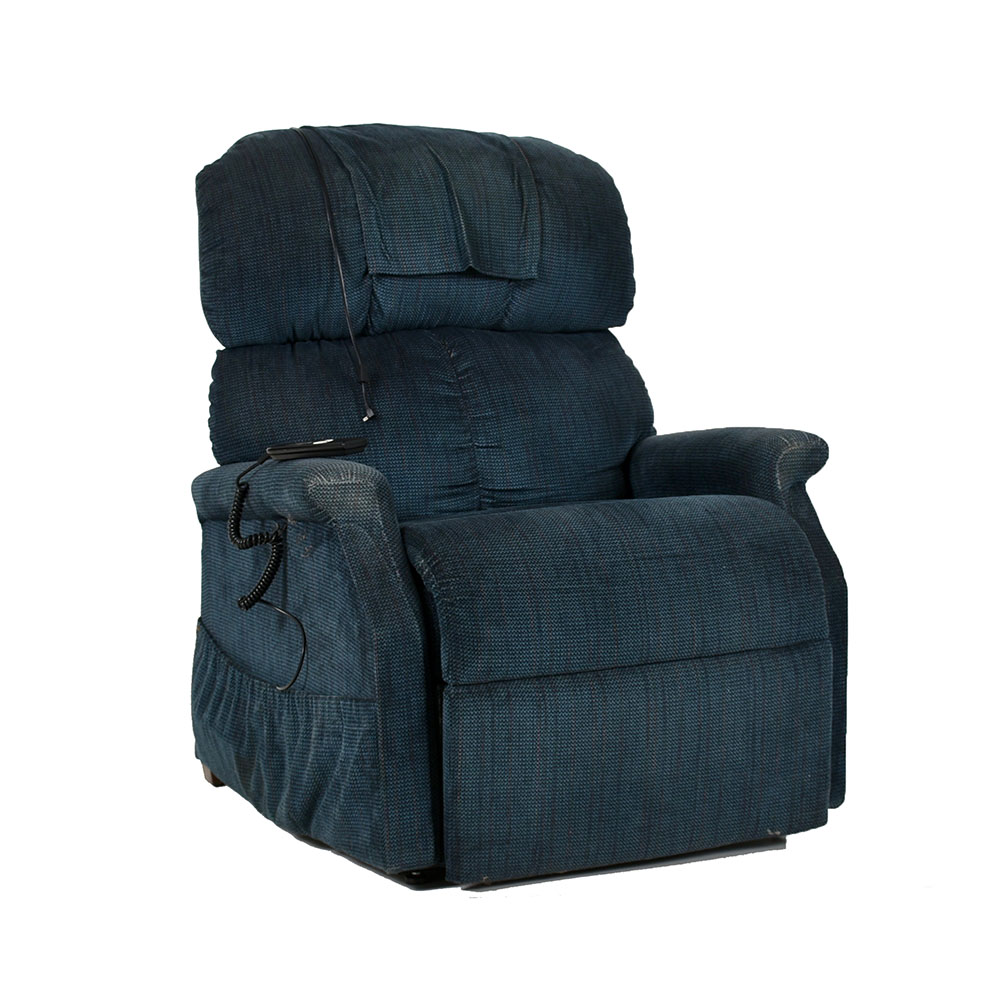 Blue Upholstered Electric Lift Chair